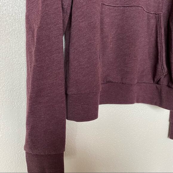 VS Pink Maroon Leopard Logo Quarter Zip Sweatshirt Size Small - Picture 3 of 7